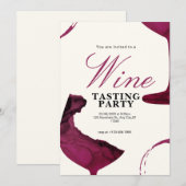 Invitation à une soirée de dégustation de vin blan (Devant / Derrière)