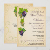 Invitation à une soirée de dégustation de vin de v (Devant / Derrière)