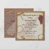 Invitation à une soirée de dégustation de vin sur  (Devant / Derrière)