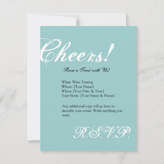 Invitation à une soirée de dégustation de vins (Dos)