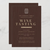 Invitation à une soirée de dégustation de vins (Devant / Derrière)