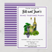 Invitation à une soirée de dégustation de vins (Devant / Derrière)