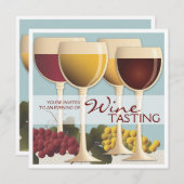 Invitation à une soirée de dégustation de vins et  (Devant / Derrière)