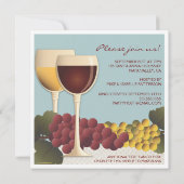 Invitation à une soirée de dégustation de vins et  (Dos)
