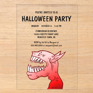 Invitation à une soirée de démon Halloween