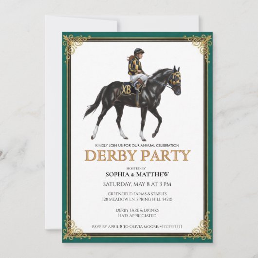 Invitation à une soirée de derby Décoration murale (Devant)