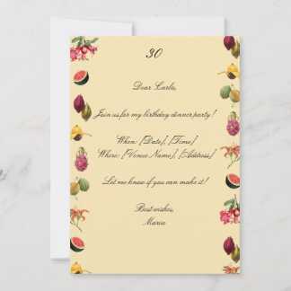 Invitation à une soirée de dîner