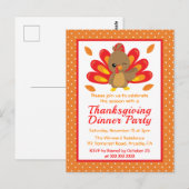 Invitation à une soirée de diner de Thanksgiving a (Devant / Derrière)