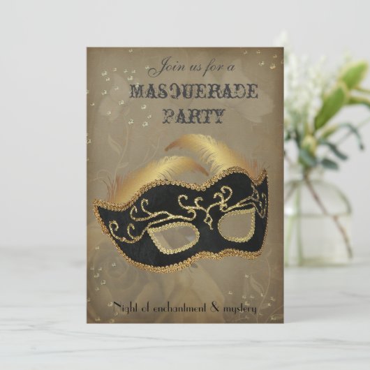 Invitation à une soirée de Fantaisie Masquée (Debout devant)