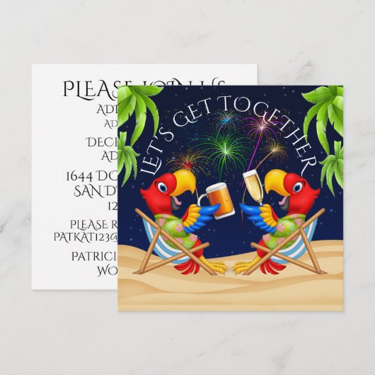 Invitation à une Soirée de Feux d'Artifice (Devant / Derrière)