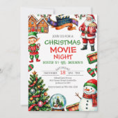 Invitation à une soirée de films de Noël pour la f (Devant)