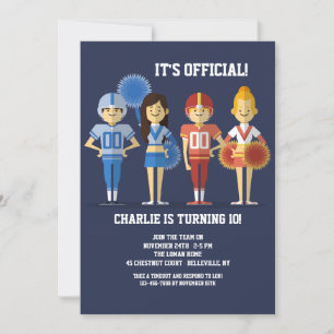 Invitation à une soirée de football