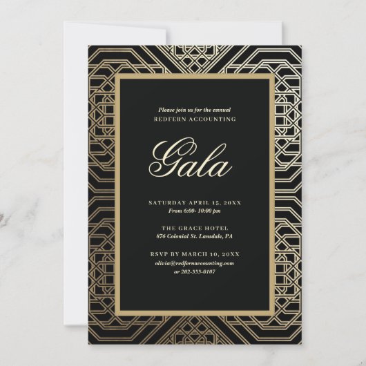 Invitation à une soirée de gala (Devant)