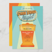 Invitation à une soirée de game Show (Devant / Derrière)