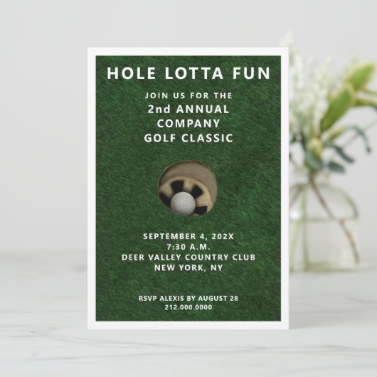 Invitation à une soirée de golf (Debout devant)