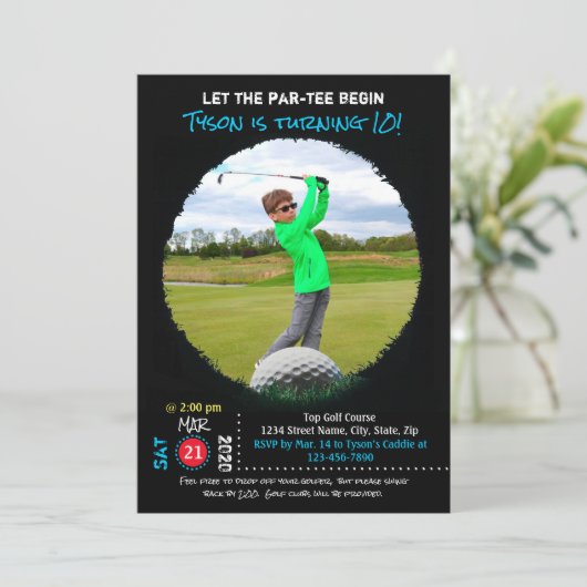 Invitation à une soirée de golf (Debout devant)