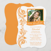 Invitation à une soirée de graduation en photos or (Devant / Derrière)