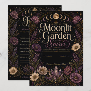 Invitation à une Soirée de Jardin au Clair de Lune