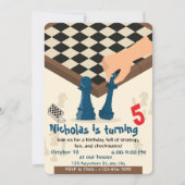 Invitation à une soirée de jeu d'échecs pour un an (Devant)