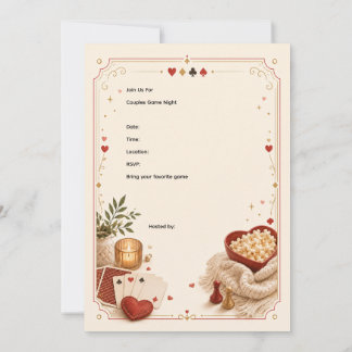 Invitation à une soirée de jeux de couples