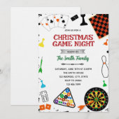 Invitation à une soirée de jeux de Noël (Devant / Derrière)