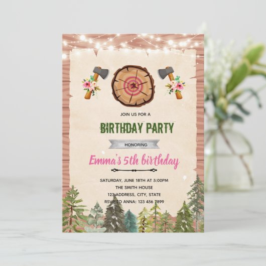 Invitation à une soirée de LANCER DE HACHE (Debout devant)