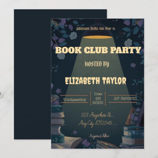 Invitation à une soirée de lecture conviviale du c (Devant / Derrière)