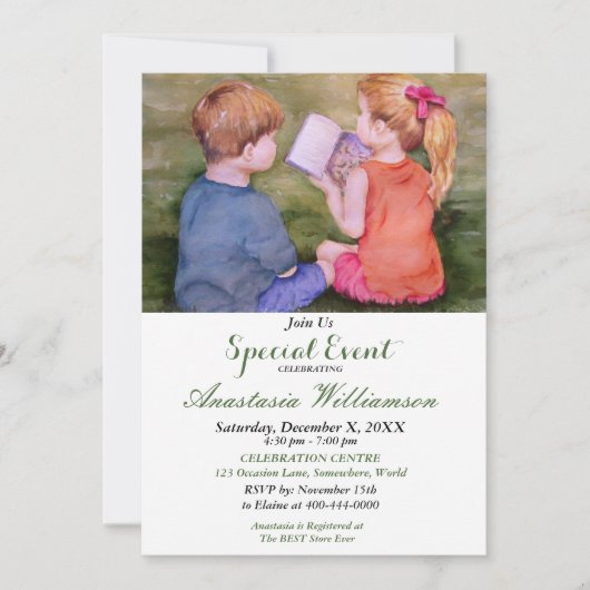 INVITATION À UNE SOIRÉE DE LECTURE ENTRE AMIS ET F (Devant)