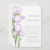 Invitation à une soirée de mariage "Iris délicats" (Devant)