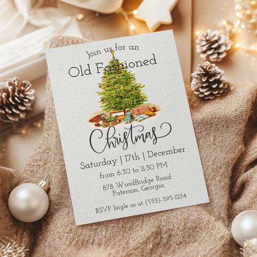 Invitation à une soirée de Noël à l'ancienne