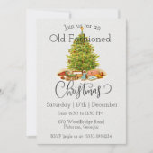 Invitation à une soirée de Noël à l'ancienne (Devant)