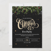 Invitation à une soirée de Noël de fêtes de luxe (Devant)