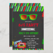 Invitation à une soirée de Noël des années 80 (Devant / Derrière)