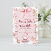 Invitation à une soirée de Noël entre filles (Debout devant)