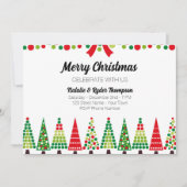 Invitation à une soirée de Noël rétro (Devant)
