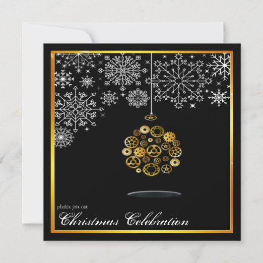 Invitation à une soirée de Noël steampunk (Devant)