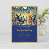 Invitation à une soirée de Nouvel An Vintage (Debout devant)