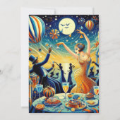 Invitation à une soirée de Nouvel An Vintage (Dos)