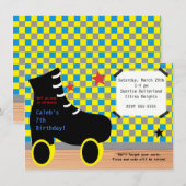 Invitation à une soirée de patinage pour garçons e (Devant / Derrière)