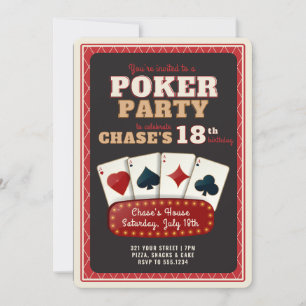 Invitation à une soirée de poker