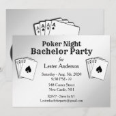 Invitation à une soirée de poker pour enterrement (Devant / Derrière)