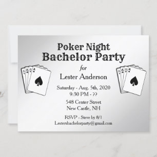 Invitation à une soirée de poker pour enterrement