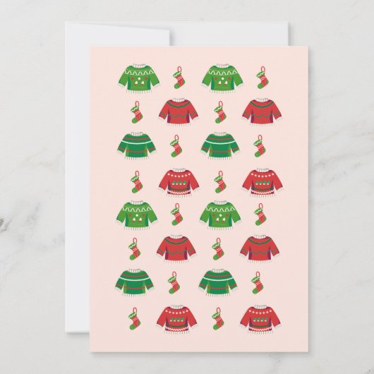 Invitation à une soirée de pulls moches de Noël (Dos)
