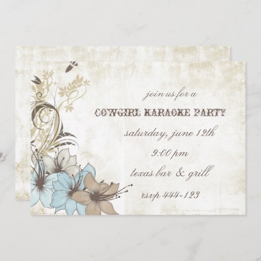 Invitation à une soirée de style occidental (Devant / Derrière)