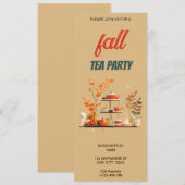 Invitation à une soirée de thé d'automne (Devant / Derrière)