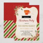 Invitation à une soirée de thé de Noël (Devant / Derrière)