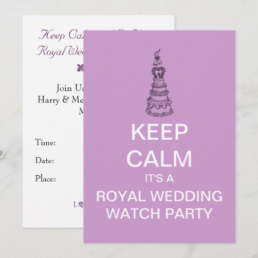 Invitation à une soirée de visionnage du Mariage R (Devant / Derrière)
