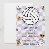 Invitation à une soirée de volley groovy (Devant / Derrière)