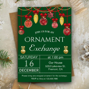 Invitation à une soirée d'échange d'ornements de N