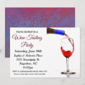 Invitation à une soirée dégustation de vin (Devant / Derrière)